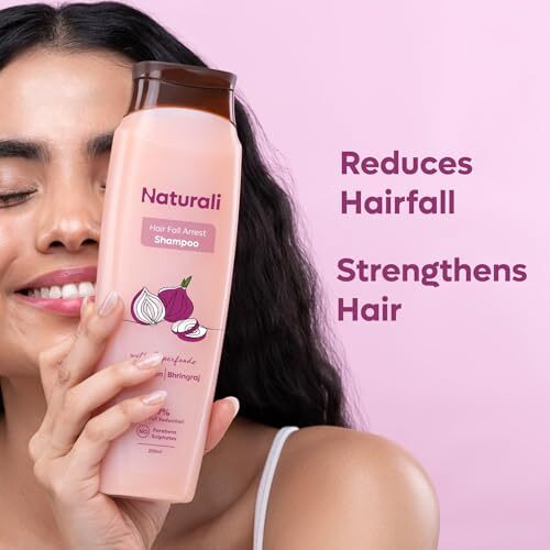 Naturali Hairfall Arrest Shampoo With Red Onion & Bhringraj | Controls Hairfall | Paraben And Sulphate Free | Hairfall Shampoo For Men & Women | 200 Ml