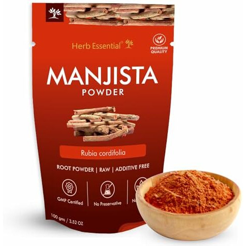 Herb Essential Manjistha Powder,100 G | Pure & Natural Manjistha Powder For Face, Skin & Hair Care