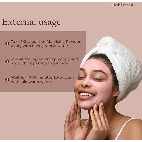 Herb Essential Manjistha Powder,100 G | Pure & Natural Manjistha Powder For Face, Skin & Hair Care