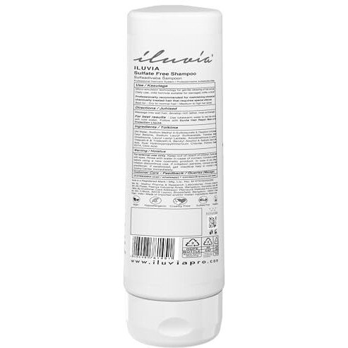 Iluvia Professional Sulphate Free Shampoo (Unique Micro Emulsion Formula Prevents Frizz, Breakage, Dryness For Stronger Hair) - 200Ml