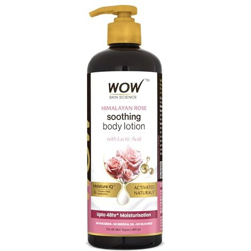 Wow Skin Science Himalayan Rose Body Lotion For Light Hydration - Normal To Oily Skin - With Rose Water, Beetroot Extract - 400Ml