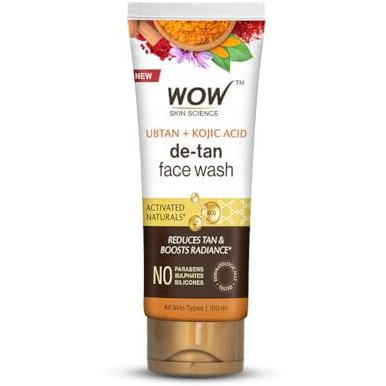 Wow Skin Science Ubtan Cleansing Face Wash | Turmeric & Saffron | All Skin Types | Clear, Glowing Skin | 100% Vegan | Paraben & Sulphates Free | For Women & Men | 100 Ml