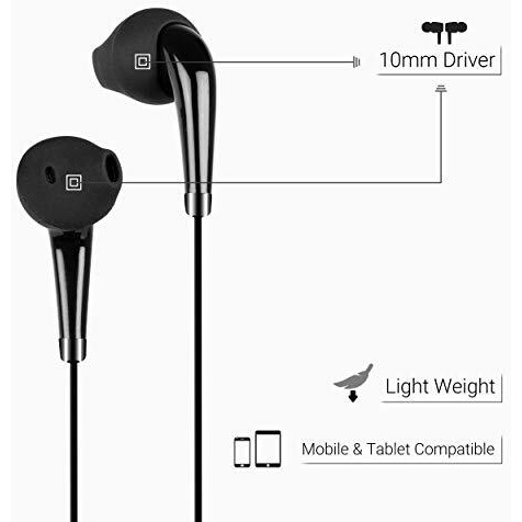 Zebronics Zeb-Calyx Wired In Ear Earphones With Mic (Black)