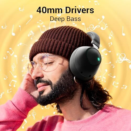 Zebronics Duke Wireless Headphone With Up To 60H Backup, Supports Bluetooth, Dual Pairing, Gaming Mode, Environmental Noise Cancellation (Enc), Led Lights, Deep Bass, Voice Assistant Support (Black)
