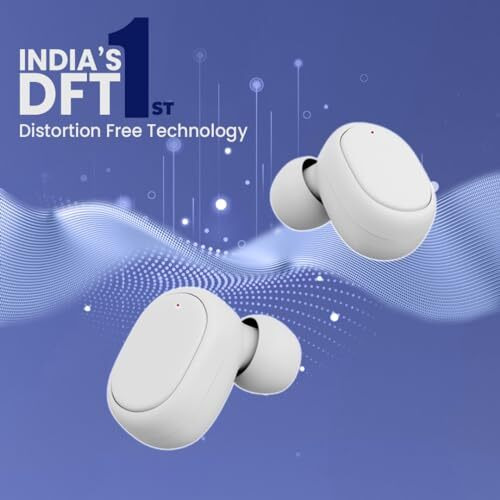Lumiford Max T40 Earbuds With Ai-Enc & Built-In Mic, 30 Hrs Battey Life (White) | Bluetooth Earphones With 10Mm Extra Bass Drivers & Ipx4 Water Resistance | Distortion Free Wireless Headphones
