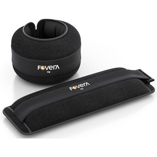 Fovera Weight Cuff (1 Kg) For Strength Gain, Physiotherapy & Rehabilitation | For Men & Women | Adjustable Strap | For Muscle Strength Exercise & Workout (Single Piece)