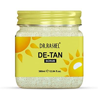 Dr.Rashel De-Tan Scrub For Face & Body (380 Ml) | Revitalizing Tan Removal || Cleanser,Dead Skin|| Blackhead Remover For Deep Exfoliation Scrub