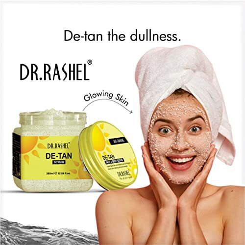 Dr.Rashel De-Tan Scrub For Face & Body (380 Ml) | Revitalizing Tan Removal || Cleanser,Dead Skin|| Blackhead Remover For Deep Exfoliation Scrub