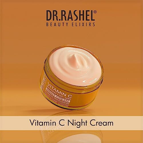 Dr.Rashel Vitamin C Night Cream Enriched With A Powerful Combination Of Vitamin C & Collagen (50Gm) | Fight Against Fine Lines & Wrinkles | Helps Revitalizing & Nourishing The Skin | For Men & Women