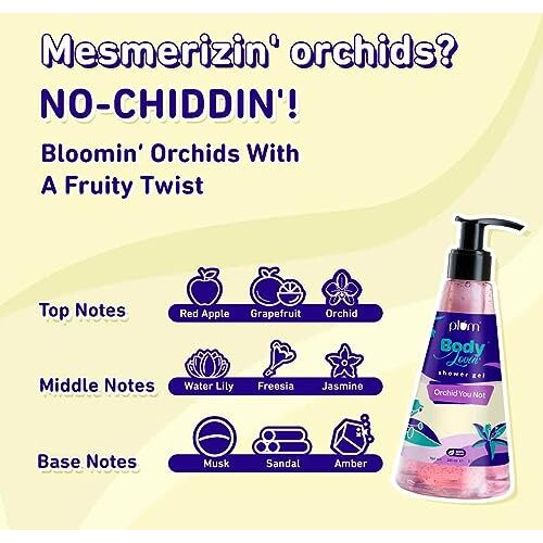 Plum Bodylovin' Orchid-You-Not Shower Gel | Sls-Free Body Wash For Women | Long Lasting Fresh Floral Fragrance | Aloe-Infused Nourishing Body Cleanser For Soft & Smooth Skin (240 Ml)