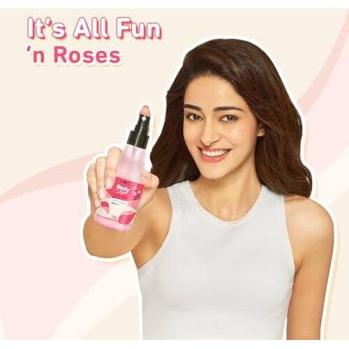 Plum Bodylovin' Feelin' So Rose Body Mist | Long Lasting Floral Fragrance For Women With Fresh Floral, Rose & Musk | High On Fun | Travel-Friendly Perfume Body Spray 150 Ml
