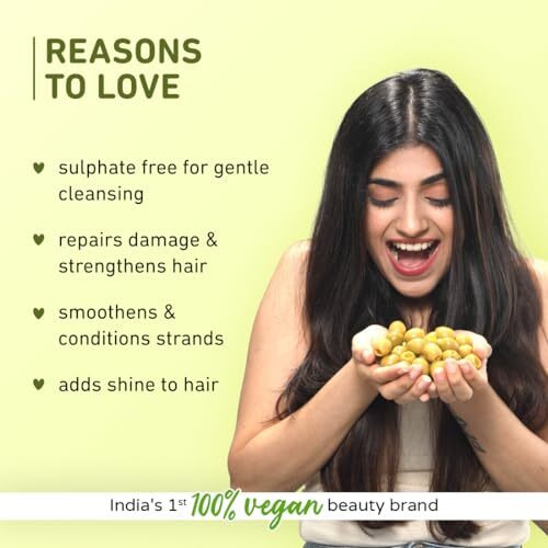 Plum Olive & Plant Keratin Damage Repair Shampoo | Sulphate-Free Shampoo | With Olive Oil, Plant Keratin, Macadamia Oil | Strengthens & Smoothens Hair, Conditions & Adds Shine To Hair | For Damaged, Salon-Treated Hair | 250 Ml