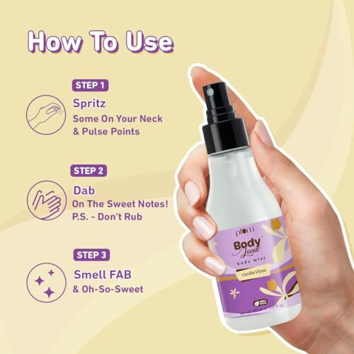 Plum Bodylovin' Vanilla Vibes Body Mist For Women | Long Lasting Vanilla Fragrance With Warm & Cozy Vanila Scent | High On Fun | Travel Friendly Perfume Body Spray - 100Ml