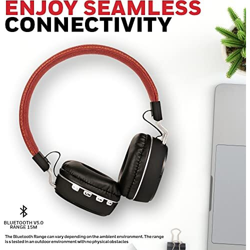 Honeywell Moxie V10 Bluetooth V5.0 Wireless On Ear Headphone With Mic, 12H Playtime, 40Mm Drivers, Padded Ear Cushions, 3.5Mm Aux, Integrated Controls, Deep Bass, Ipx4, Voice Assistant Enabled