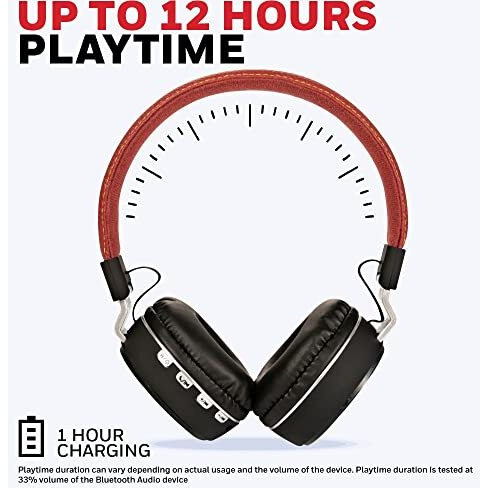 Honeywell Moxie V10 Bluetooth V5.0 Wireless On Ear Headphone With Mic, 12H Playtime, 40Mm Drivers, Padded Ear Cushions, 3.5Mm Aux, Integrated Controls, Deep Bass, Ipx4, Voice Assistant Enabled
