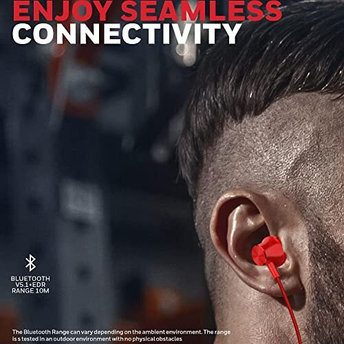 Honeywell Trueno U10 Bluetooth V5.1+Edr In Ear Wireless Neckband With Mic, 15H Playtime, 10Mm Drivers, Integrated Controls, Deep Bass, Ipx4, Voice Assistant Enabled, Magnetic Earbuds