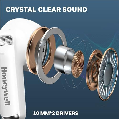 Honeywell Newly Launched Trueno U5100, In-Ear Wireless Hybrid Anc Tws Earbuds, With 33 Db Anc, Low Latency Mode, 6 Mics, Bluetooth V5.2, 62 Hours Of Playtime, 2 Years Manufaturer Warranty