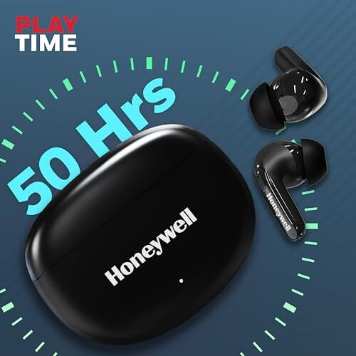 Honeywell Suono P2100 Bluetooth Tws Earbuds With 50H Of Playtime, Enc Mode, 4Xmics, Type C Fast Charging, Low Latency Mode For Gaming, Bluetooth V5.3, 13Mm*2 Drivers, Voice Assistant,2 Years Warranty