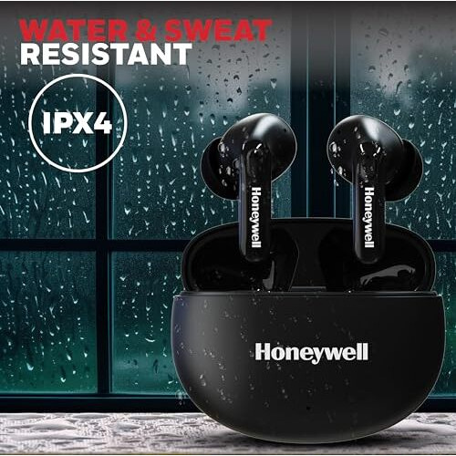 Honeywell Suono P2100 Bluetooth Tws Earbuds With 50H Of Playtime, Enc Mode, 4Xmics, Type C Fast Charging, Low Latency Mode For Gaming, Bluetooth V5.3, 13Mm*2 Drivers, Voice Assistant,2 Years Warranty