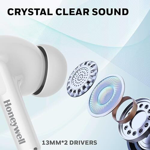 Honeywell Moxie V1200 Bluetooth Tws Earbuds With 26H Of Playtime, Type C Fast Charging, Ipx4 Water Resistant, Bluetooth V5.3, 13Mm*2 Drivers, Voice Assistant, 2 Years Manufacturer Warranty - White