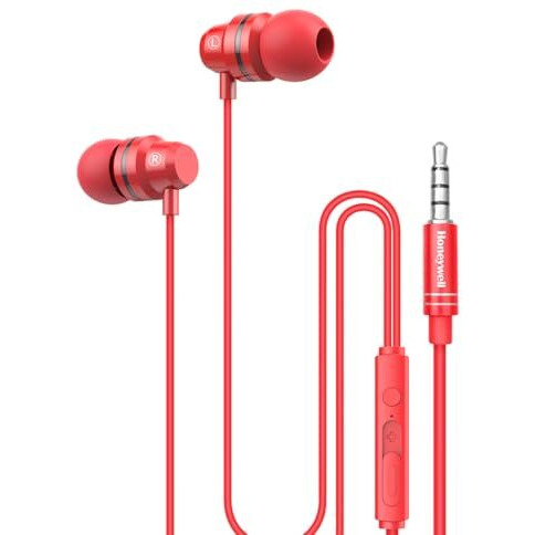 Honeywell Moxie V50 Wired Earphones With Built In Mic, 10Mm*2 Drivers, Passive Noise Cancellation, Deep Bass & Clear Sound, Ultra Hd Mic Quality, 3.5Mm Aux, Voice Assistant Enabled, 1.2 Mtr