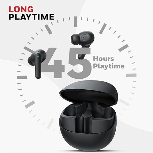 Honeywell New Launched Moxie V1400 Bluetooth V5.4 Tws In-Ear Earbuds, Enc With 4 Mics For Hd Calling, 45H Battery Life, Stereo Sound, Deep Bass, Ipx4, 40Ms Low Latency Gaming Mode