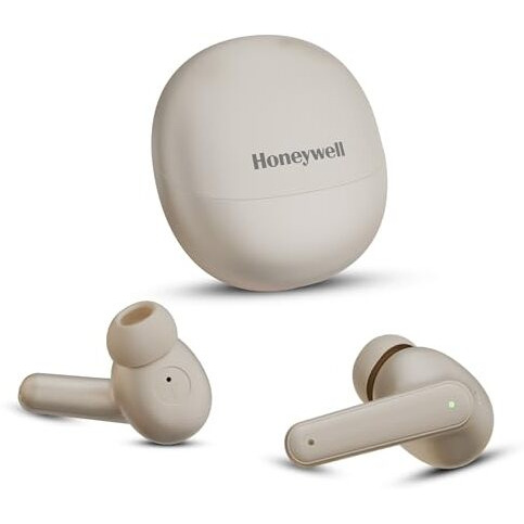 Honeywell New Launched Moxie V1400 Bluetooth V5.4 Tws In-Ear Earbuds, Enc With 4 Mics For Hd Calling, 45H Battery Life, Stereo Sound, Deep Bass, Ipx4, 40Ms Low Latency Gaming Mode