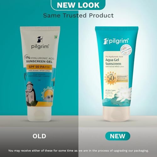 Pilgrim 1% Hyaluronic Acid Sunscreen Gel | Sunscreen Spf 50 +++ For Men And Women With Korean White Lotus | Broad Spectrum, Non-Greasy, No White Cast & Prevents Tanning | All Skin Types | 50 Gm