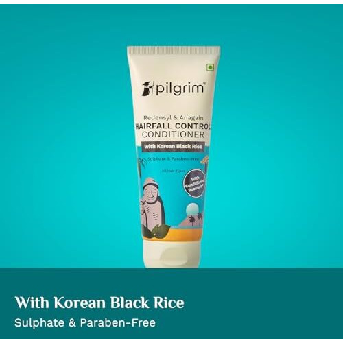 Pilgrim Anti Hairfall Conditioner With Redensyl & Anagain 200Ml | Hairfall Control Conditioner With Black Korean Rice | Paraben & Silicone-Free | Suitable For All Hair Types | For Women And Men