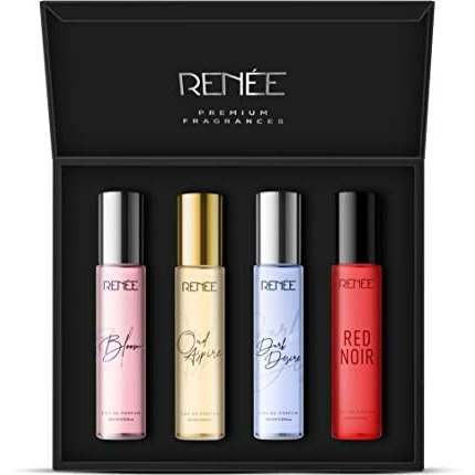 Renee Women's Luxury Perfume Gift Set Combo Pack Of 4 Eau De Parfum - 15Ml Travel-Size Bottles, Long Lasting Scents Of Floral, Fruity & Spicy Notes
