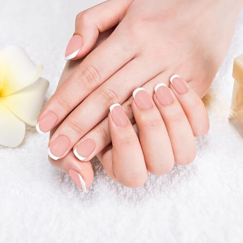 Renee French Stick On Nails - Ftn 01-24 Reusable Artificial Fake Nail Set- Lightweight & Long Lasting- Easy To Use- Quick Fix For Festivals & Special Occasions