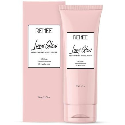 Renee Lumi Glow Highlighting Moisturizer | Enriched With 3% Niacinamide & 1% Hyaluronic Acid | Prevents Photoaging & Uv Damage | Reduces Pigmentation, Fine Lines & Wrinkles | Non-Sticky | Glowing Skin | 50G