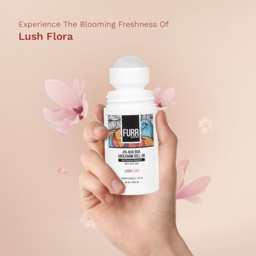 Furr 4% Aha Bha Underarm Roll On With Kojic Acid | Lush Flora Fragrance | 40Ml | Helps Reduce Pigmentation, Prevents Body Odour & Brightens Skin | Dermatologically Tested | Antiperspirant