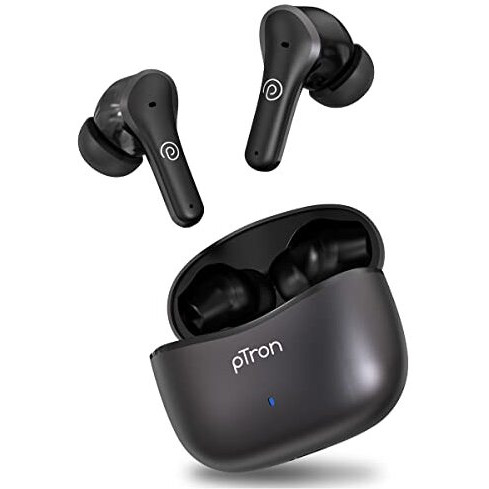Ptron Newly Launched Zenbuds Pro1 Max Anc Earbuds, 30Db Active Noise Cancellation, 80Hrs Playtime, Quad Mic Enc Calls, Deep Bass Drivers, Bt5.3 In Ear Wireless Headphone & Type-C Fast Charging (Black)