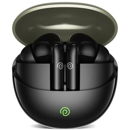 Ptron Newly Launched Zenbuds Evo Tws Earbuds,Ai-Trutalk Enc Calls,45Ms Movie/Music Modes,Deep Bass,32Hrs Playtime,Bluetooth 5.3 Headphones,Ipx5 Water Resistant&Type-C Fast Charging (Black),In-Ear