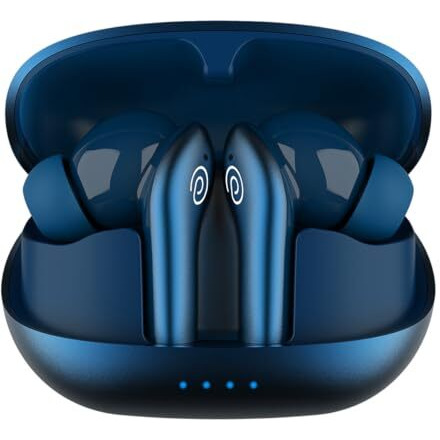 Ptron Newly Launched Zenbuds Evo X1 Pro In-Ear Tws Earbuds, 65Hrs Playtime, Quad Mic Trutalk Enc Calls, Deep Bass, Bluetooth 5.3 Headphone,Fast Type-C Charging,Voice Asst. Touch Controls & Ipx5 (Blue)