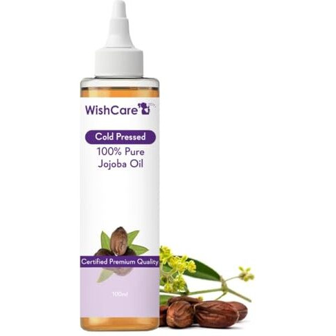 Wishcare Pure Cold Pressed Natural Unrefined Jojoba Oil - Moisturizer For Skin, Hair And Nails, 100 Ml