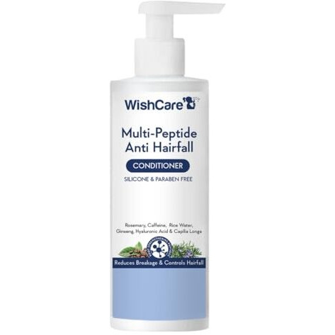 Wishcare Multi Peptide Anti Hairfall Conditioner - For Women & Men -Hair Conditioner For Frizzy Hair- Rice Water, Rosemary, Capilia Longa, Hyaluronic Acid & Caffeine 200Ml