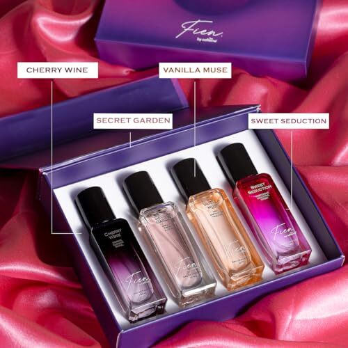 Fien By Mcaffeine Rush Perfume Gift Set For Women|12 Hrs Long Lasting Eau De Parfum With Vanilla Muse & Cherry Wine|Perfume For Women|Perfect Valentine Gift Present For Her, Sweet Scents - 20Ml X 2