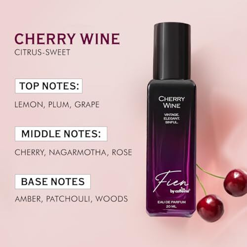 Fien By Mcaffeine Rush Perfume Gift Set For Women|12 Hrs Long Lasting Eau De Parfum With Vanilla Muse & Cherry Wine|Perfume For Women|Perfect Valentine Gift Present For Her, Sweet Scents - 20Ml X 2