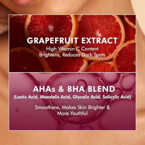 Mcaffeine Glow Boost Grapefruit Body Scrub | Tan Removal | Aha- Lactic & Glycolic Acid, Niacinamide | Vitamin C Rich Grapefruit For Glowing, Soft & Smooth Skin | Remove Dry, Dead Skin | Fruity Grapferuit Aroma - 175G