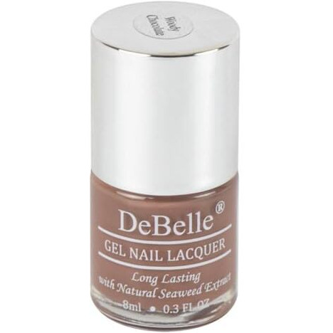 Debelle Gel Glossy Finish Nail Lacquer Woody Chocolate (Light Chocolate Brown) 8Ml - Enriched With Natural Seaweed Extract, Cruelty Free, Toxic Free