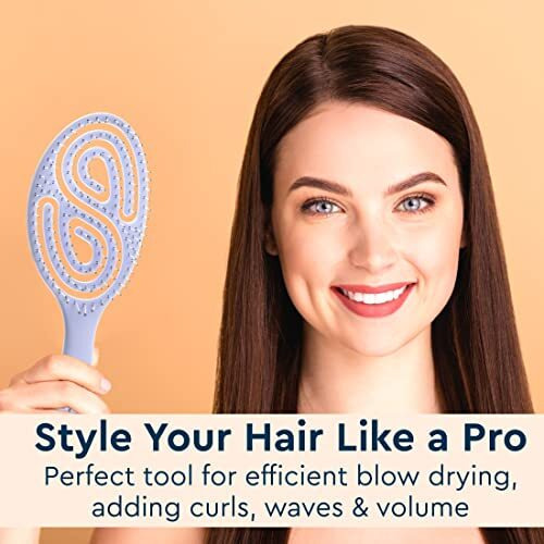 Gubb French Hues Oval Vent Hair Brush For Styling, Detangling And Grooming For Men And Women |Straightens & Detangles Curly Hairs | Reduces Hair Breakage And Promotes Hair Growth|Best Hair Brush For All Hair Types