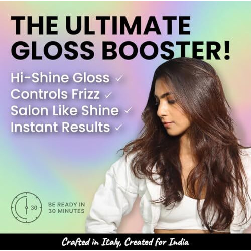 2.Oh Italian- Hair Gloss | High Shine Hair Gloss Treatment | Semi Permanent Clear Gloss | Salon- Like Glossy Hair| Shiny And Smooth Hair | Enriched With Argan Oil | Lasts Up To 2-3 Washes