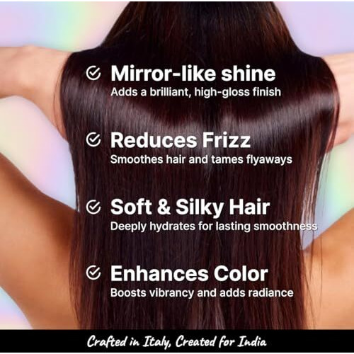 2.Oh Italian- Hair Gloss | High Shine Hair Gloss Treatment | Semi Permanent Clear Gloss | Salon- Like Glossy Hair| Shiny And Smooth Hair | Enriched With Argan Oil | Lasts Up To 2-3 Washes