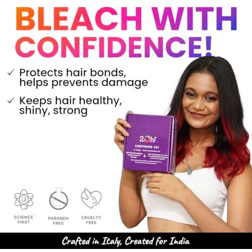 2.Oh Italian Lightning Kit | Diy Hair Bleach Kit For Hair Color With Plex, Argan Oil & Comfort Fragrance Technology That Helps Prevents Hair Damage