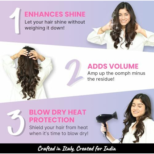 2.Oh Italian 3-In-1 Hair Styling Spray | Heat Protectant | Volumizer | With Panthenol And Proteins | No Residue Shine Spray | Natural Hold For Men And Women