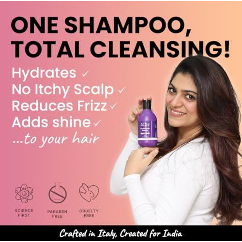 2.Oh Italian Reconstruction Shampoo For Dry Hair | Tri-Surfactant Repair Shampoo For Frizzy Hair | Dry Hair Shampoo For Women | Daily Use Shampoo For Men | Shampoo For Oily Scalp | Argan Oil Glycerin