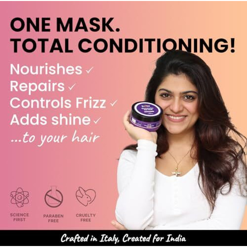 2.Oh Italian Reconstruction Hair Mask For Frizzy Hair | Hair Mask For Damaged Hair With Deep Conditioning Concentrate | Repair Mask For Dry Hair | Argan Oil Hair Spa Cream For Women And Men
