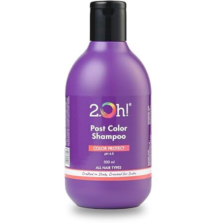 2.Oh Italian Post Color Shampoo With Color Protect Complex | Daily Use Shampoo For Coloured Hair With Ph 4.5 | Anti Frizz Shampoo For Color Treated Hair | Colour Protect Shampoo For Women And Men